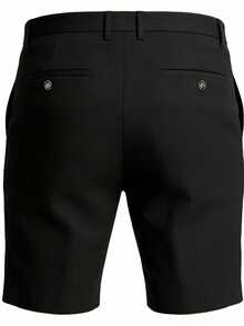 2pcs Men's Casual Dress Shorts, Suitable For Outdoor Sports, Daily Casual Wear And Office, Basic Fit - Machine Washable - Black - View 4