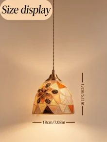 Shell Glass Lampshade,18cm Shell Glass Lampshade,7.1 Inch Shell Glass Lampshade,Handmade Shell Glass Lampshade - 170-meter Hanging Diamond Flower - View 12
