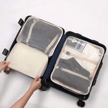 8pcs Lightweight Packing Cubes - Includes Shoe Bag, Clothes Organizer System Suitable For Backpack/Suitcase, Essential For College Dorm & Travel - Multicolor - View 8