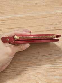 女士短款拉链钱包，多功能多卡位超薄零钱包，大容量卡包 - 彩色 - 查看 6