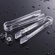 1个可重复使用的小型开胃菜夹 - 6.3英寸迷你夹，适用于食物、冰块、沙拉、自助餐、婚礼、烧烤 - 多功能厨房配件，带易握手柄，圣诞节和返校季礼物 - 查看 6