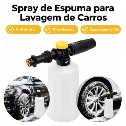 Espumador de Carro Canhão de Espuma 750ml Bico Ajustável Gerador de Sabão Kit de Lavagem para Carro Moto Limpeza Doméstica e Áreas Externas