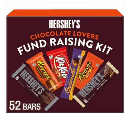 HERSHEY'S Chocolate Lovers Candy Bars Variety Pack 52 Count – Full Size Assorted Chocolate Treats