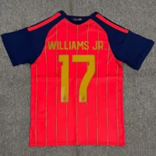 [48-Hour Shipping] Spain National Team 2026-2027 Season Home Red And Gold Striped Short-Sleeve Football Jersey With Multiple Player Numbers 2 / 8 / 10 / 19 / 20 - 2號 - 查看 7
