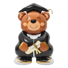 5pcs Oversized Graduation Bear Balloon Set, Made Of Aluminum Foil With Graduation Cap Design, Suitable For Party Decoration And Graduation Celebration - View 5