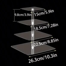 Round Acrylic Cake Display Stand, Multi-Tier Dessert Food Rack, Suitable For Wedding, Birthday Party Cake Stand, Cake Decoration, Cupcake Stand, Cake Decor, Cake Riser, Wedding Decor, Wedding Party Supplies, Wedding Decorations, Wedding Accessories, Wedding Cake Stand, Back To School - Clear - View 19