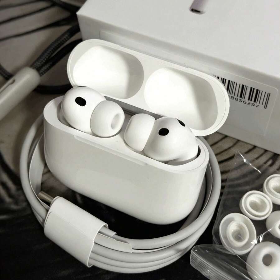 Latest Upgraded ANC Noise Cancelling Earphones, Quick Fast Charge, Mini Compact Stylish Design, Stable Connection For IOS Devices, Ideal Wireless Earbuds For Office Business Use - Thế hệ thứ 7 - Xem 1