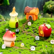 1/3 piezas Decoración de accesorios de plantas suculentas con hongos artificiales coloridos y paisaje de musgo micro - A - Ver 4