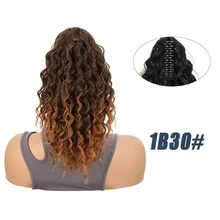 12 Inches Synthetic Curly Claw Clip In Ponytail Fashion Daily Use Heat-Resistant Elegant Halloween Holiday Promotion - Multicolor - View 9
