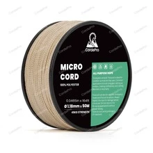 Micro Cord 1.18mm Paracord 50M Spool Strong Versatile Rope For DIY, Bracelets, Lanyards, Jewelry Beading, Outdoor - Multicolor - View 36