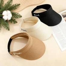 1 chiếc mũ rơm che nắng thêu tùy chỉnh, mũ chống tia UV mùa hè dành cho nữ, thêu tên tùy chỉnh "Mẹ/Mẹ/Bố", mũ vành rộng thoáng khí, mũ đi biển nhẹ, mũ chống nắng khi đi du lịch ngoài trời, mũ thể thao thường ngày, mũ mùa hè đa năng, quà tặng Ngày của Mẹ, quà tặng gia đình tùy chỉnh. - Nhiều màu - Xem 8
