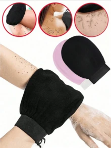 1pc/2Pcs/3Pcs,Deep Exfoliating Mitt,100% Viscose Fiber Scrub Body Wash Cleaner Bath Exfoliating Mitts For Cleaning Skin, Removes Dead Skin And Dirt(Random Packaging Bag) - Multicolor - View 1