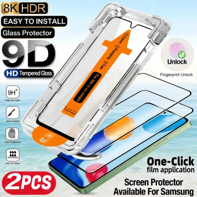 XINHONGYU 2-Pack Privacy Screen Protector For Samsung Galaxy S Series, Supports 0.2s Fingerprint Unlock, Comes With Auto-Cleaning Tool And Auto-Alignment Tool, Fits Galaxy S26+/S26/S26 Ultra, S25 Ultra/S25+/S25, S24 Ultra/S24 Plus/S24, S23/S22/S21, 25° Anti-Peeping Tempered Glass, Full Coverage, Anti-Fingerprint, Anti-Drop, Anti-Scratch, Bubble-Free, Great Gift For Birthday, Family, Friends, Phone Screen Protector, Phone Accessories