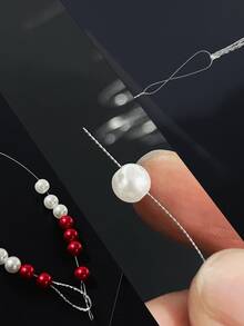 [Herramientas para hacer joyas DIY] Juego de 5 agujas para cuentas - Herramientas para hacer joyas DIY, surtido de tamaños - Adecuado para manualidades y elaboración de joyas con cuentas - Agujas retorcidas con cuentas - Ver 8