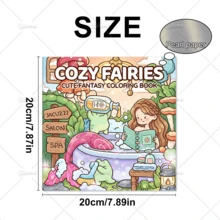 Sách tô màu COZY FAIRIES dành cho người lớn và trẻ em, màu sắc tươi tắn và dễ tô, thiết kế tối giản khổ lớn giúp bạn thư giãn, bao gồm các họa tiết dễ thương và thoải mái (màu sắc tươi tắn và dễ tô), quà tặng Ngày của Mẹ, đồ dùng học tập cho năm học mới. - TIÊN NỮ ẤM ÁP - Xem 4