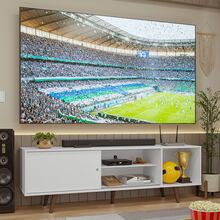 Mueble Mesa Para Tv Rack Madesa Torino Hasta 80'' Blanco - Multicolor - Ver 1