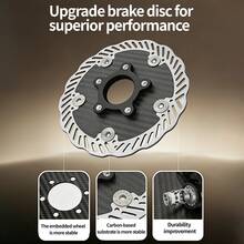 1pc 140mm Carbon Fiber Bicycle Disc Brake Rotor, Ultra-Light High Strength Mountain/Road Bike Brake Disc Accessories - Multicolor - View 8