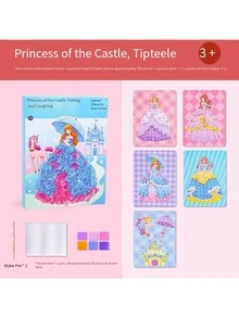 DIY公主裙戳戳画套装，站立式公主娃娃手工工艺套装，创意时尚换装工艺，完美的节日和生日惊喜礼物 - 彩色 - 查看 8