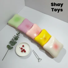 1pc Super Soft Butter Toast Squishy Stress Relief Squeeze Toy - Perfect Gift For Birthday, Holiday, Christmas - Multicolor - View 1