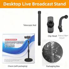 Giá đỡ điện thoại ABS xoay 360 độ, đa chức năng dùng cho livestream, máy tính để bàn và chụp ảnh. - ủng hộ - Xem 4