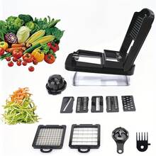 13-In-1 Professional Original Vegetable Slicer - Vegetable Slicer And Meat Grinder, Food Slicer With Container, Fruit Slicer, Kitchen Utensils And Accessories, Essential Home Manual Kitchen Tool Set, Suitable For Potato, Carrot, Cucumber And Other Ingredients, Efficient Slicer, Compact Design, Ideal Choice For Busy Mothers, Kitchen Supplies, Kitchen Accessories, Cheese Grater, Kitchen Vegetable Slicer, Kitchen Multi-Function Cutter, Vegetable Slicer, Vegetable Shredder, Kitchen Gadgets - Multicolor - View 12