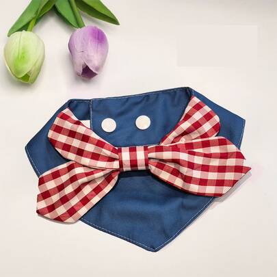 1 pieza Babero para gatos que babea, Pañuelo triangular para mascotas, Accesorio lindo para Teddy, Caniche, Perros y gatos pequeños, Adecuado para fiestas de mascotas, reuniones de cumpleaños, fotografía de mascotas