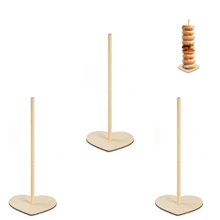 3 piezas Soporte de exhibición de donas de madera - Perfecto para decoración de cumpleaños, boda y fiesta - Albaricoque - Ver 17