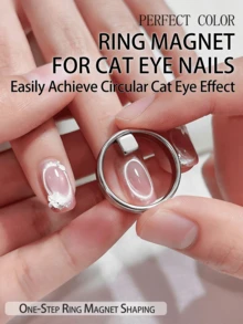 2026 Upgraded 360° Rotating Cat Eye Magnetic Tool, Evenly Strong Magnet Cat Eye Nail Tool, Excellent Light Absorption, Easy To Create Glossy Effect, Suitable For DIY Beginners (White), Recommended Perfect Color - Multicolor - View 2