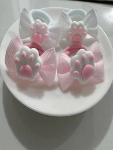 宠物毛发装饰，可爱长毛狗狗蝴蝶结毛发装饰，触感柔软，适合日常美容和派对造型。 - 彩色 - 查看 7