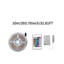 单条电池盒供电（标准电池）RGB LED灯带，采用3535 SMD LED，配备24键红外遥控器，可调光和变色，便携式室内外装饰照明，适用于房间、露营、派对等场合。 - Battery Box - 24 Key 3535 RGB - 查看 11