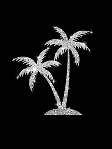 4pcs "Palm Tree Island" Creative Shiny Rearview Mirror Stickers Suitable For Cars, Trucks, Motorcycles, Sparkling Stickers, Super Easy To Apply And Remove Without Residue - Coconut Trees - View 10