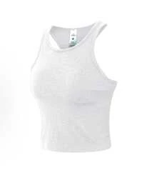 Camiseta de tirantes corta Ebb To Street de Lululemon | Construcción sin costuras | Textura acanalada minimalista | Sujetador incorporado con copas extraíbles | Absorción de humedad y estiramiento en cuatro direcciones | Prenda esencial para ir del estudio a la calle - Blanco - Ver 10