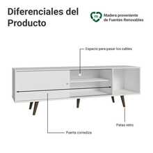 Mueble Mesa Para Tv Rack Madesa Torino Hasta 80'' Blanco - Multicolor - Ver 4