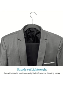 高级天鹅绒衣架，防滑薄绒毛衣架，结实耐用的衣物衣架，重型外套和西装衣架，适用于衣柜的耐用西装衣架，理想的衣柜用品 1个 - A - 查看 7