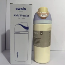 OWALA New 24oz Stainless Steel Water Bottle With Straw, Suitable For Sports, Travel And School Athletic Activities. This Water Bottle Can Keep Water Temperature For Over 24 Hours, Good Sealing, Portable, Flip-Top Design, Perfect For Cold And Hot Drinks, Coffee And Frozen Beverages - 彩色 - 查看 14