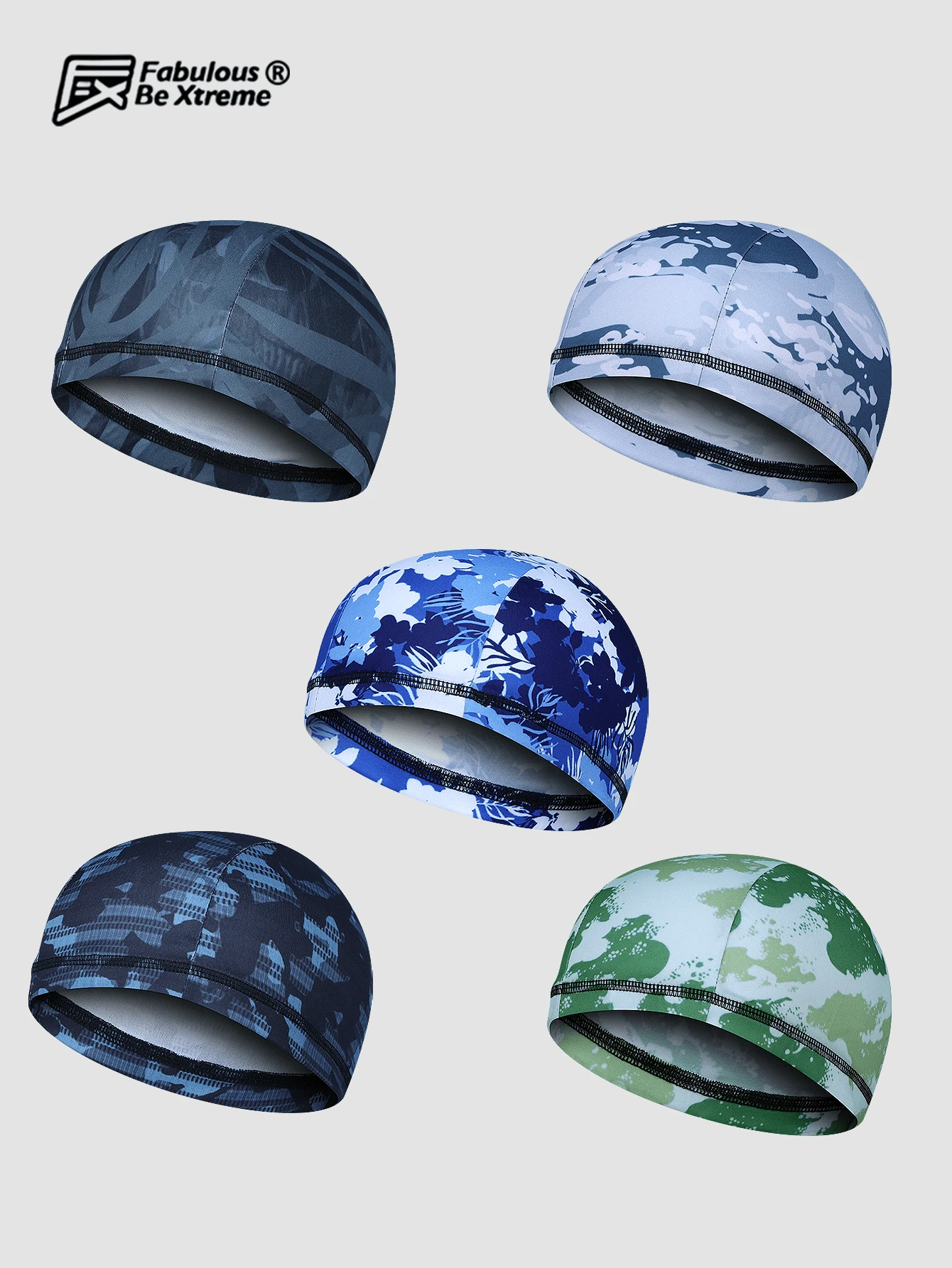 Fabulous Be Xtreme Breathable Quick-Dry Lightweight Skull Cap For Cycling, Running, Hiking, Fishing In Spring & Summer - Multicolor - View 1