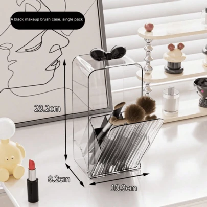 Makeup Organizer, Makeup Brush Holder,Make Up Brush Organizer Spinning Cosmetic Brushes Storage Pen Holder For Vanity, Dresser, Desk,,Multi-Function Storage For Vanity Bathroom Countertop