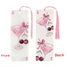 可爱粉嫩的少女风亚克力书签，设计创意十足，饰有蝴蝶结、樱桃和鸡尾酒图案，是送给女性阅读爱好者、爱书人、朋友和闺蜜的完美礼物。 - 均碼 - 查看 15