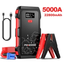 PGNOOGE 5000A Arrancador De Coche, Booster De Batería 22800mAh (Para Motores De Gasolina Hasta 8.5L), Arrancador De Emergencia Auto 12V With Linterna, Pantalla LED, Carga Rápida USB - 5000A-m10A - View 12