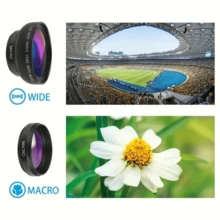 0.45X Super Wide Angle Macro Lens Kit, Optical Zoom Function, Suitable For Smartphones, HD Wide Angle Lenses And Portable DSLR Cameras, Universal Compatibility - A - 查看 8