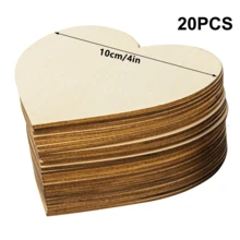 10/20/40 chiếc hình trái tim bằng gỗ tự nhiên chưa hoàn thiện, kích thước 4 inch, thích hợp cho việc tự làm đồ thủ công như vẽ tranh, khắc gỗ, nhuộm màu, chạm khắc và các hoạt động thủ công khác. - hình trái tim - Xem 15
