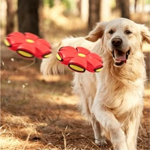 1 Peça Disco Voador Brinquedo de Estimação, Brinquedo de Cachorro, Adequado para Cães, Gatos Interativos, Futebol, Jogos ao Ar Livre, Camping. Este Cachorro é Adequado para Cães Pequenos, Médios e Grandes, Bola Criativa Portátil, Bola Mágica Voadora, Adequado como Presente de Esportes ao Ar Livre, Presente de Halloween, Presente de Natal, Presente de Feriado, Presente de Volta às Aulas, Presente para Amigos, Presente de Ação de Graças, Presente de Dia dos Namorados. - Multicolorido - Visão 5
