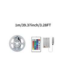 单条电池盒供电（标准电池）RGB LED灯带，采用3535 SMD LED，配备24键红外遥控器，可调光和变色，便携式室内外装饰照明，适用于房间、露营、派对等场合。 - Battery Box - 24 Key 3535 RGB - 查看 14