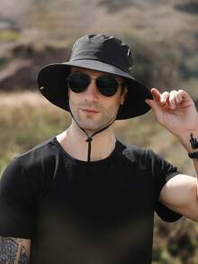 1顶男女通用可折叠可调节遮阳帽，防风，适合徒步旅行和日常佩戴 - 戶外漁夫帽 - 查看 3