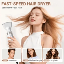 5-In-1 Multi-Functional Hair Dryer, Hot Air Brush, Auto Curling Iron, Straightening Comb, With 5 Different Experience Combs, 110,000 RPM High-Speed, Negative Ion Technology, Quick Drying, Professional Blow Drying, Curling, Volumizing, Straightening And Styling, Great Gift Choice - Multicolor - View 6