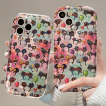 Disney. What Minnie Mouse Themed Phone Case Featuring Fun Character Headbands And Colorful Balloons. Compatible With IPhone 17, 16, 15, 14, 13, 12, And 11 Pro Models. Made Of TPU, With Shockproof Protection. A Perfect Gift For Family, Friends, Birthdays, Holidays, And Special Occasions. - trắng - Xem 2