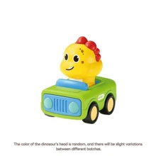 1辆卡通动物造型推拉玩具车，摩擦动力玩具车，适合1-3岁幼儿，恐龙造型玩具车，婴儿玩具，1-3岁男孩生日/圣诞节/万圣节礼物 - 彩色 - 查看 9
