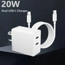Cargador rápido USB-C de 20W, incluye cable de datos USB-C a USB-C de 1M, compatible con iPhone 17/17 Plus/17 Pro/17 Pro Max/16/15 Series, Pro y otros dispositivos - Enchufe Australia(220-240V) - Ver 6