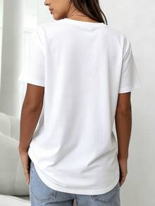 Women T-Shirts - [White] - View 3