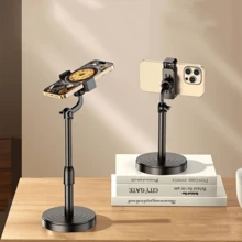 Giá đỡ điện thoại ABS xoay 360 độ, đa chức năng dùng cho livestream, máy tính để bàn và chụp ảnh. - ủng hộ - Xem 13